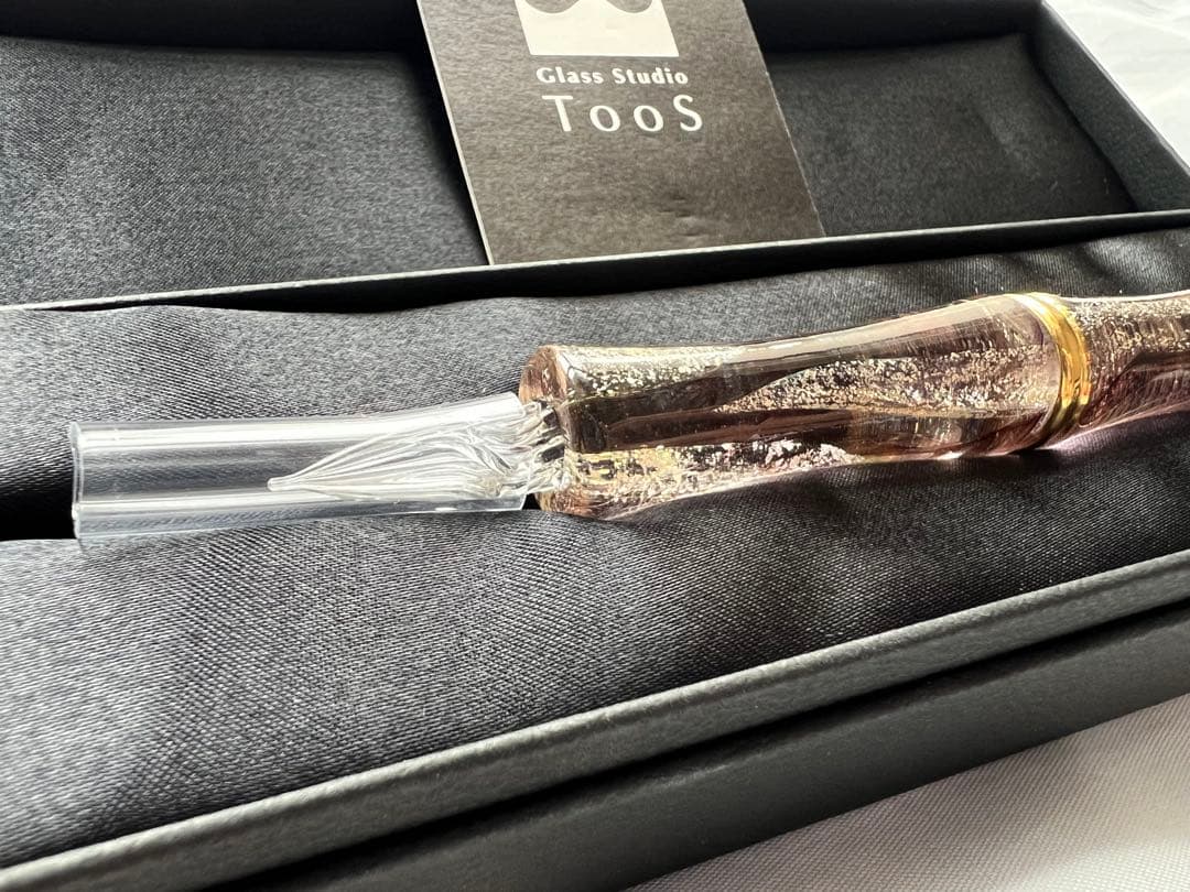 ★新品・送料込★Glasspen TAKETORI 月の鏡 紫色 ガラスペン