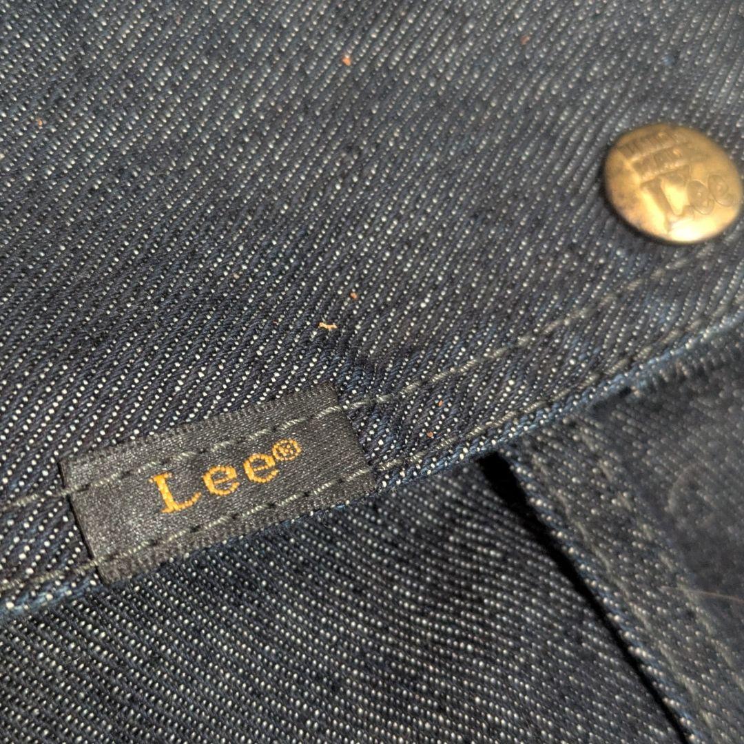 【レア美品】LEE デニム フィッシング タックルベスト 本革ベルト仕様