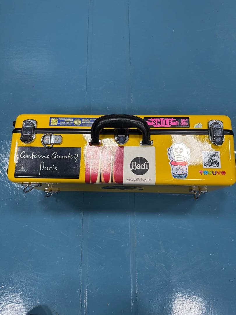 CCシャイニーケース(トランペットダブルケース)イエローステッカー付き