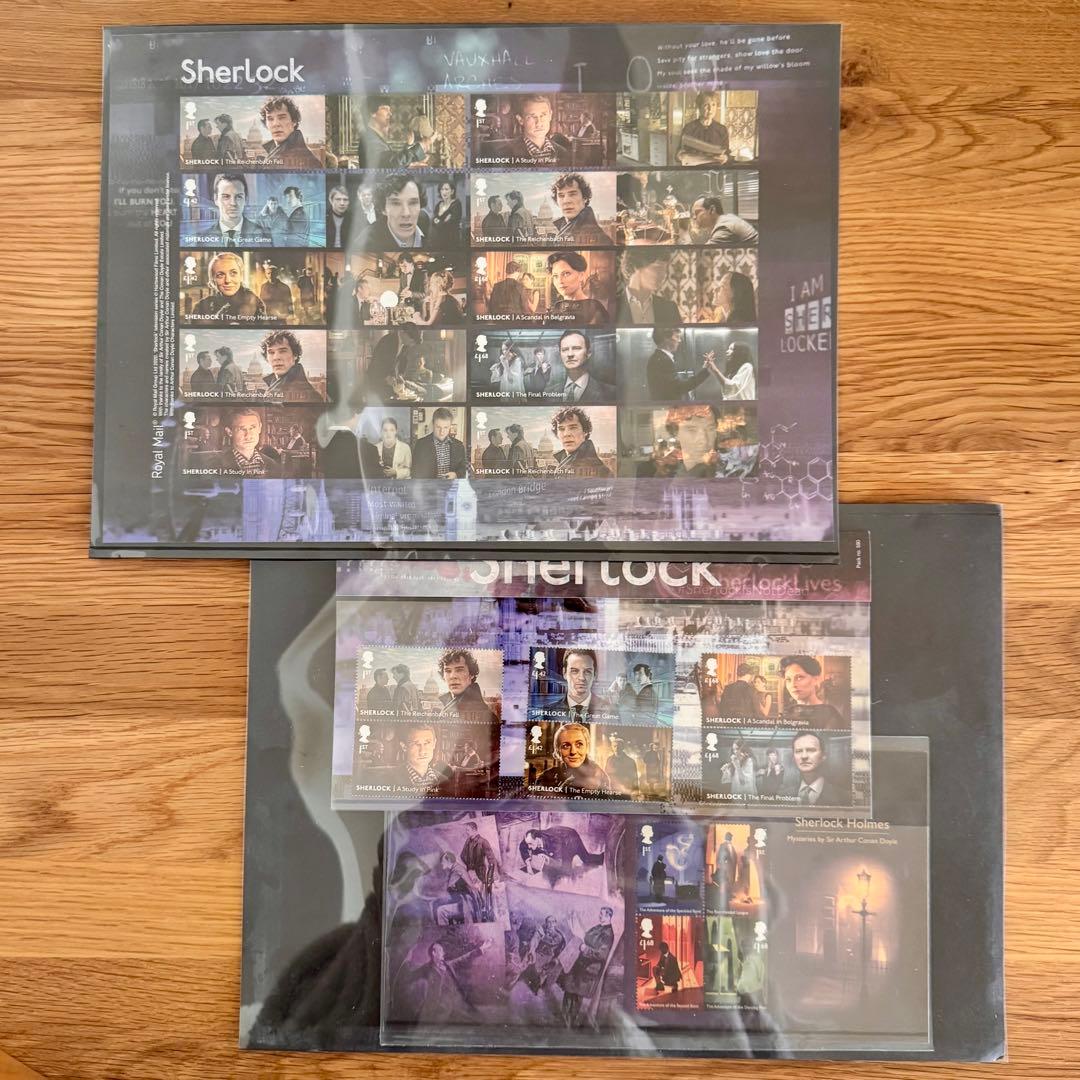 【即購入OK】美品 シャーロック英国ロイヤルメール10周年記念外国切手3点セット