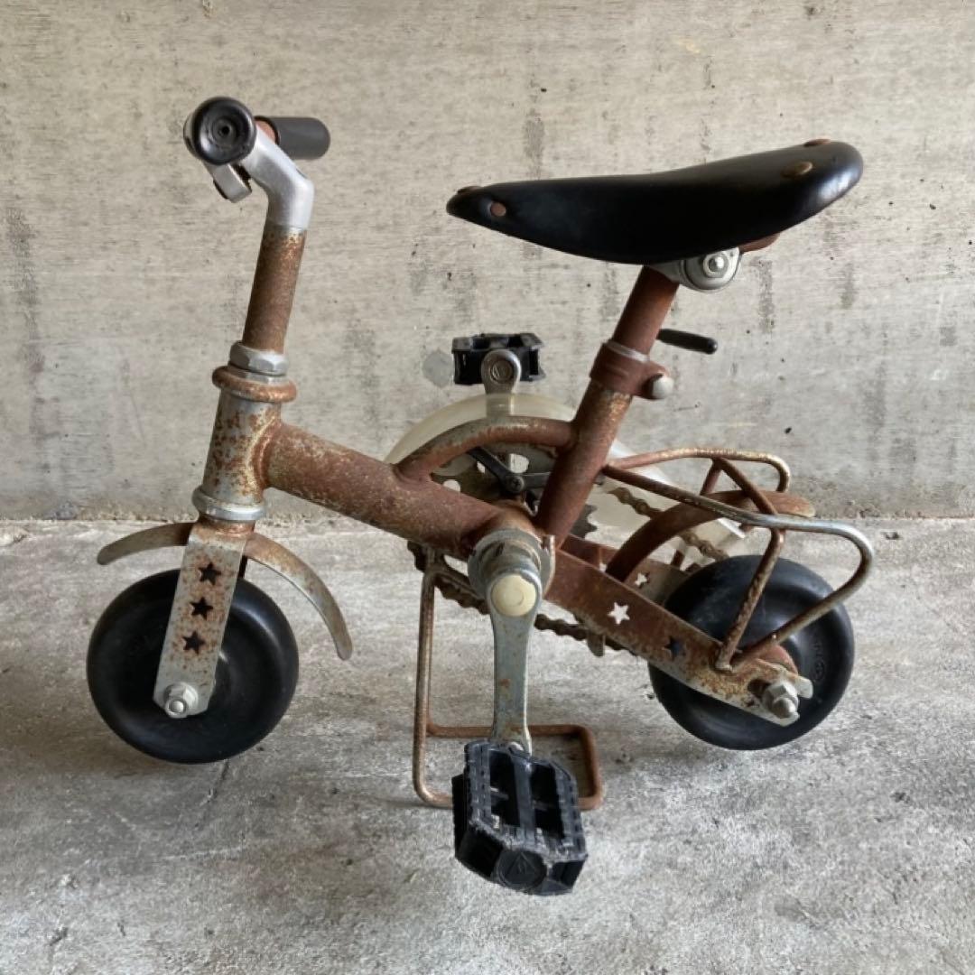 NENG HAO 豆チャリ ミニ自転車 台付き サイクル 置物 シャビー レトロ