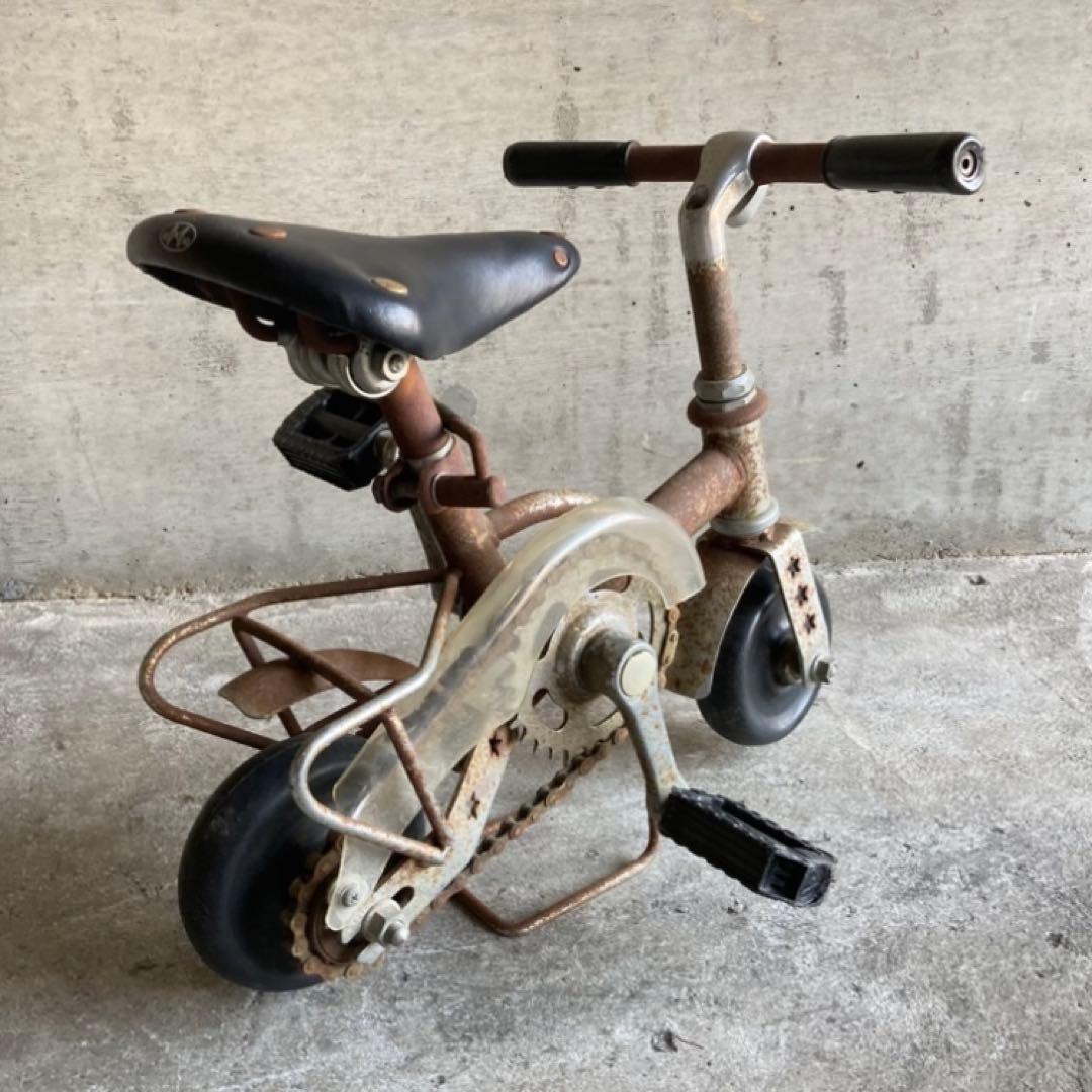 NENG HAO 豆チャリ ミニ自転車 台付き サイクル 置物 シャビー レトロ