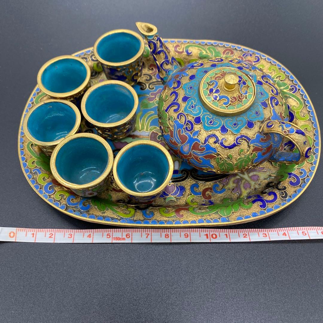 アンティーク　中国七宝焼　ミニサイズ　セット