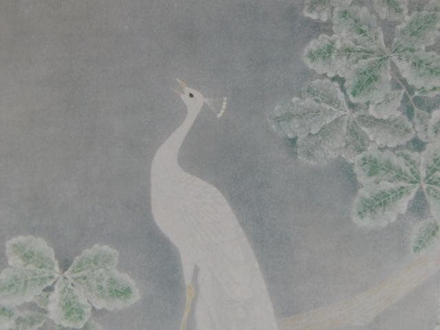 上村淳之、【啼く】、希少な額装用画集より、新品額装付、状態良好