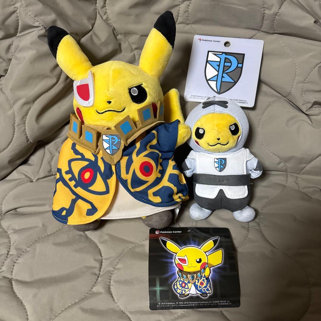 【タグ付き】 ボスごっこピカチュウ プラズマ団 ぬいぐるみ