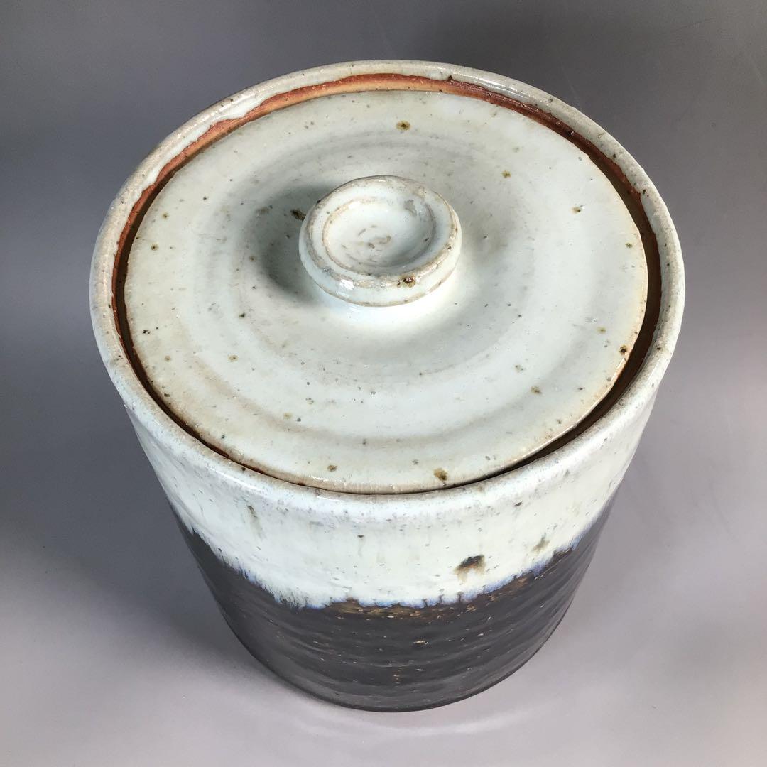 Ｎ２７５　水指　『三田　奥村俊彦造』『朝鮮唐津』『一重口水指』　共箱　茶道具