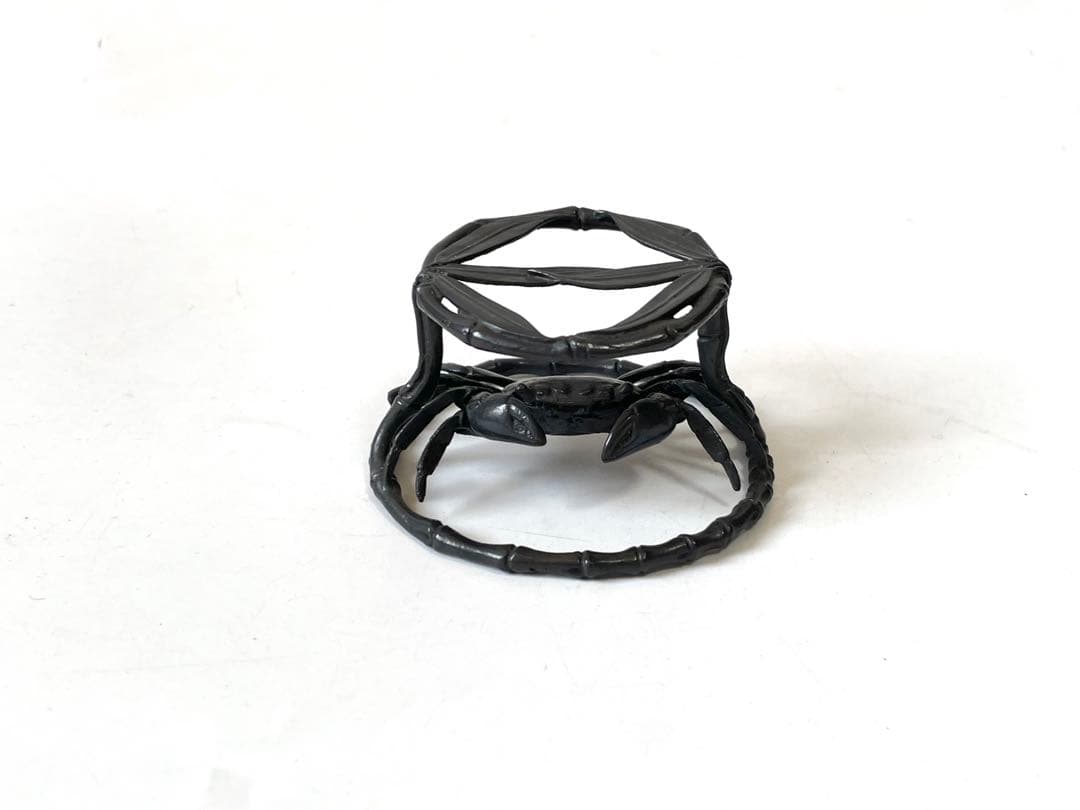 茶道具　蓋置　一ノ瀬宗辰　砂張　笹蟹蓋置　蟹　カニ　蓋置　共箱