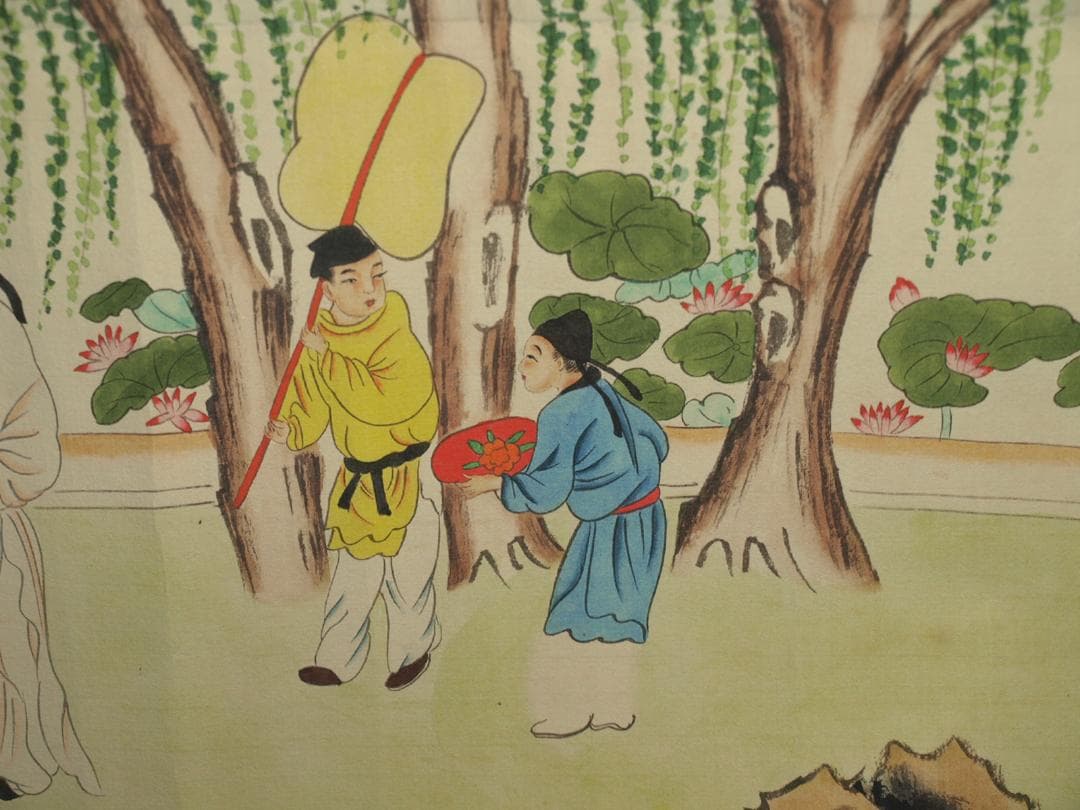 骨董市仕入れ品　中国北宋時代の掛軸　激安骨董品　肉筆保証 BD378A8-2