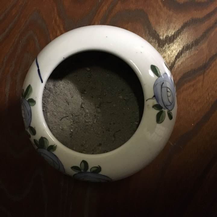 大正ロマン【手あぶり 火鉢】薔薇の模様