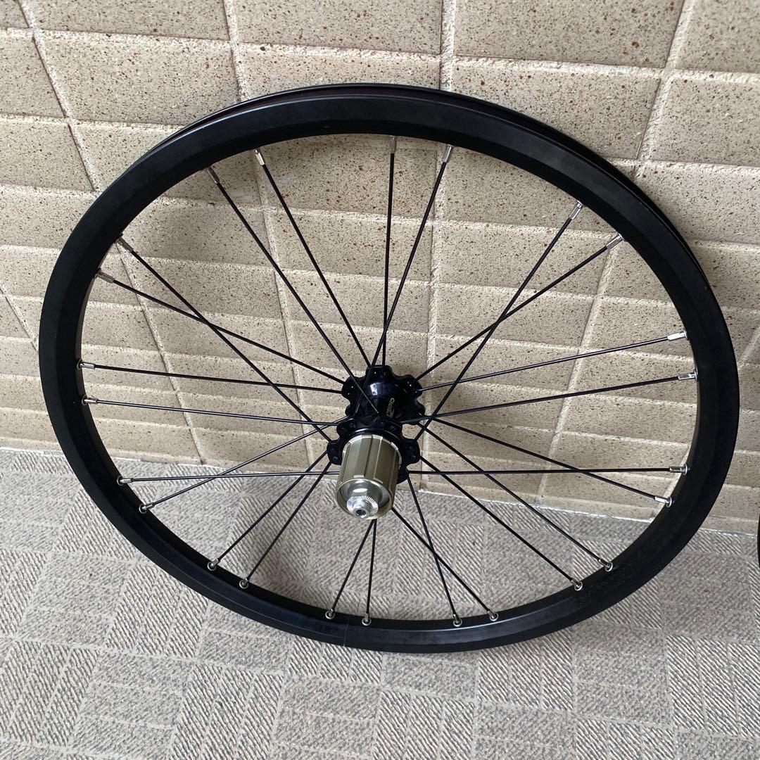 ブラックリム 完組ホイール シマノフリー 20インチ406 ダホン 値下げ
