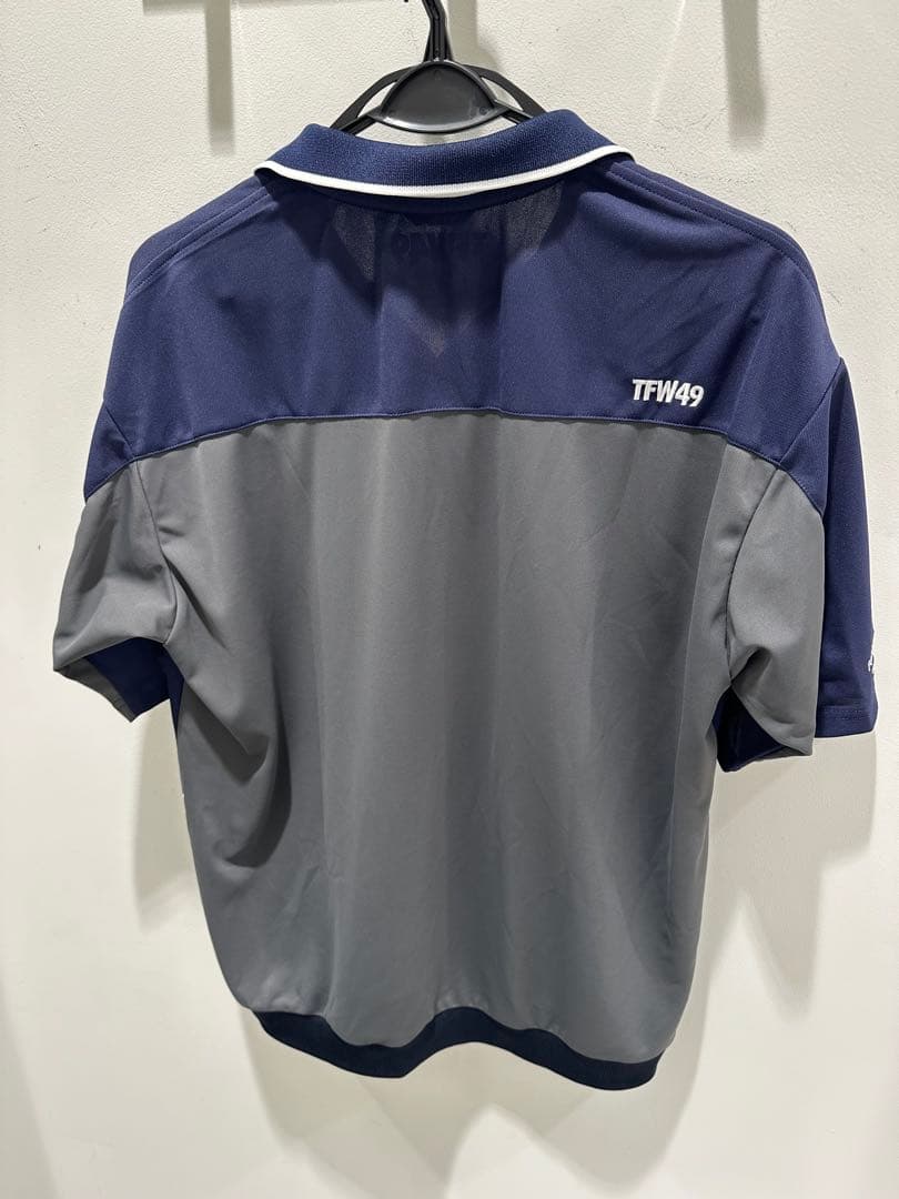 TFW49 ネイビー スキッパーポロシャツ　サイズL