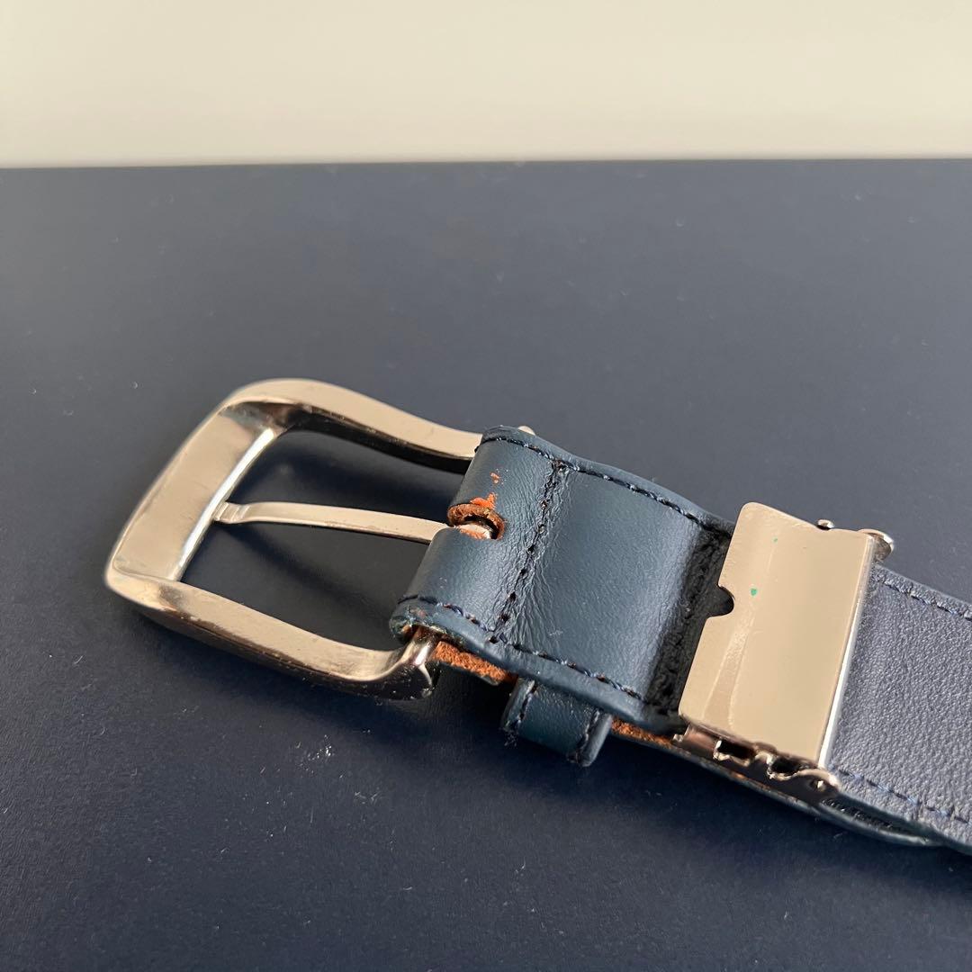 PEARLY GATES 刺繍ロゴ ベルト ネイビー