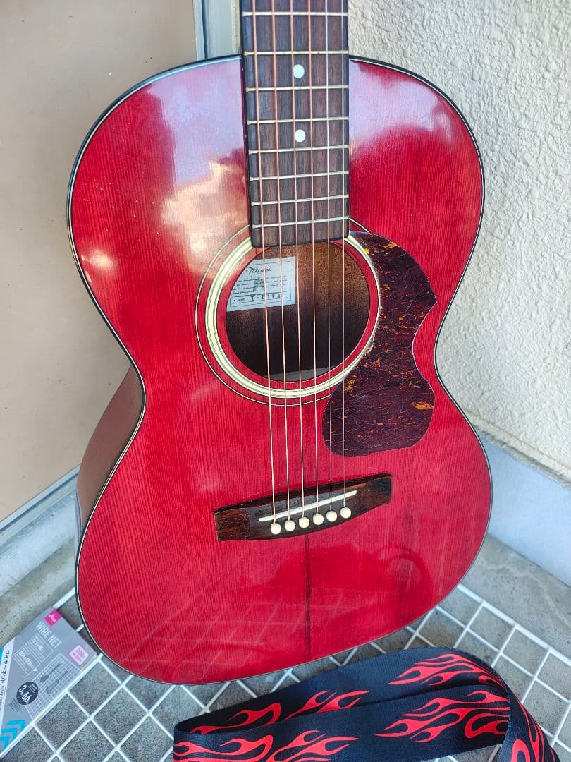 美品 Takamine T-1 WR PU付エレアコ 真紅のWR ニューヨーカー