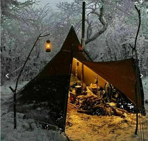 4シーズンポリコットンテント6角チムニー340x240cm