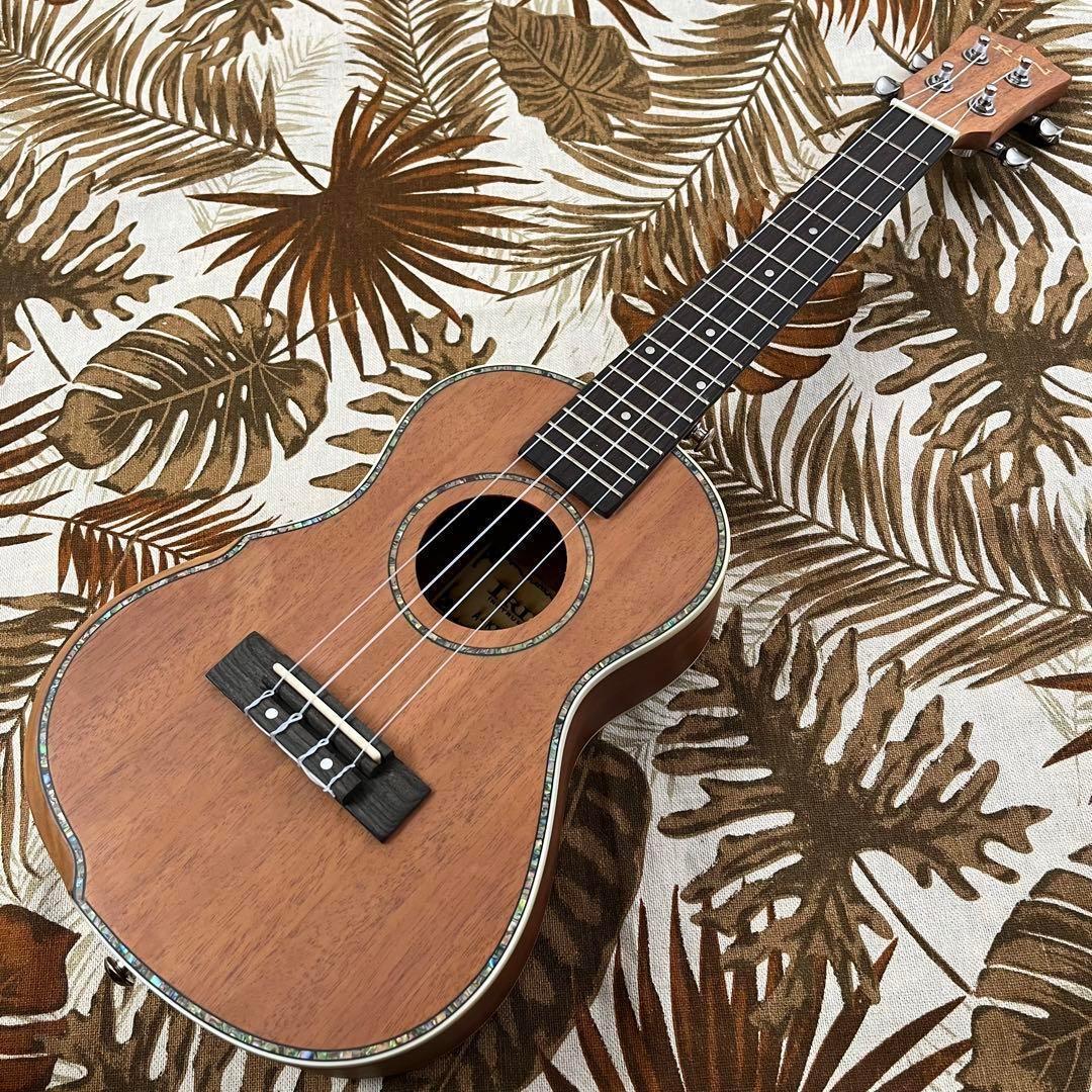 【IRIN】マホガニー材・アバロン貝のコンサートウクレレ【ウクレレ専門店】