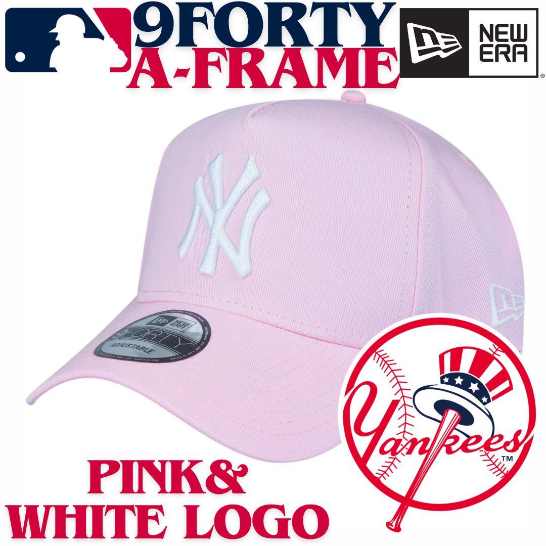 【海外限定】ニューエラ ニューヨークヤンキース 9FORTY Aフレーム ピンク