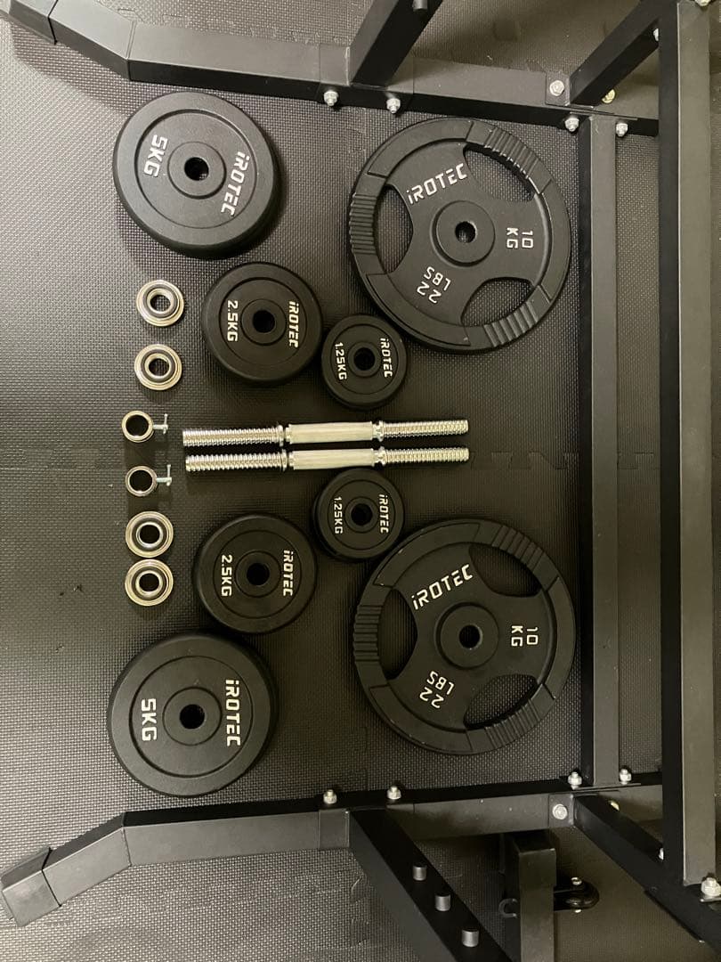 筋トレセット ハーフラック・バーベル・ダンベル・トレーニングベンチ