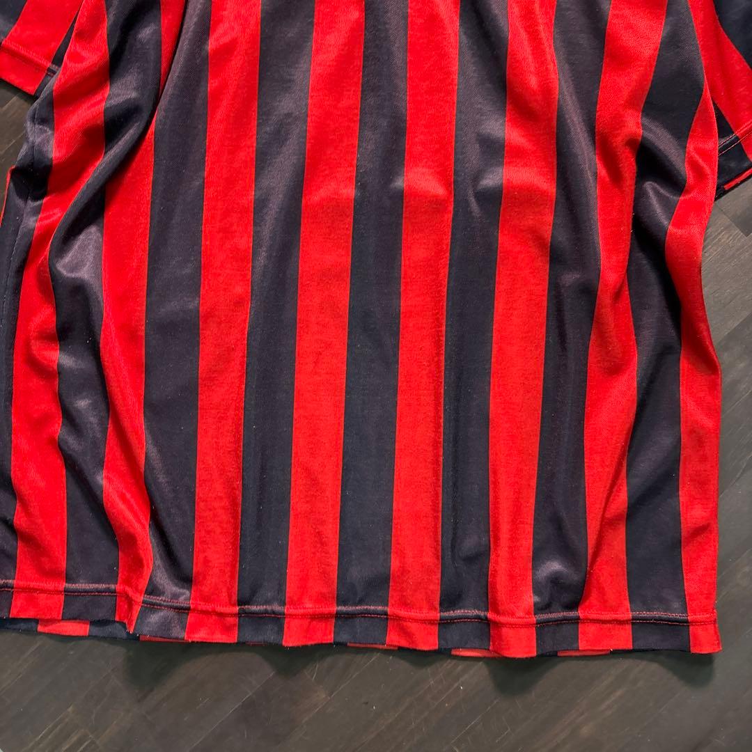 8SM1 ゲームシャツ　ストライプ柄　レプリカユニフォーム　ACミラン　古着