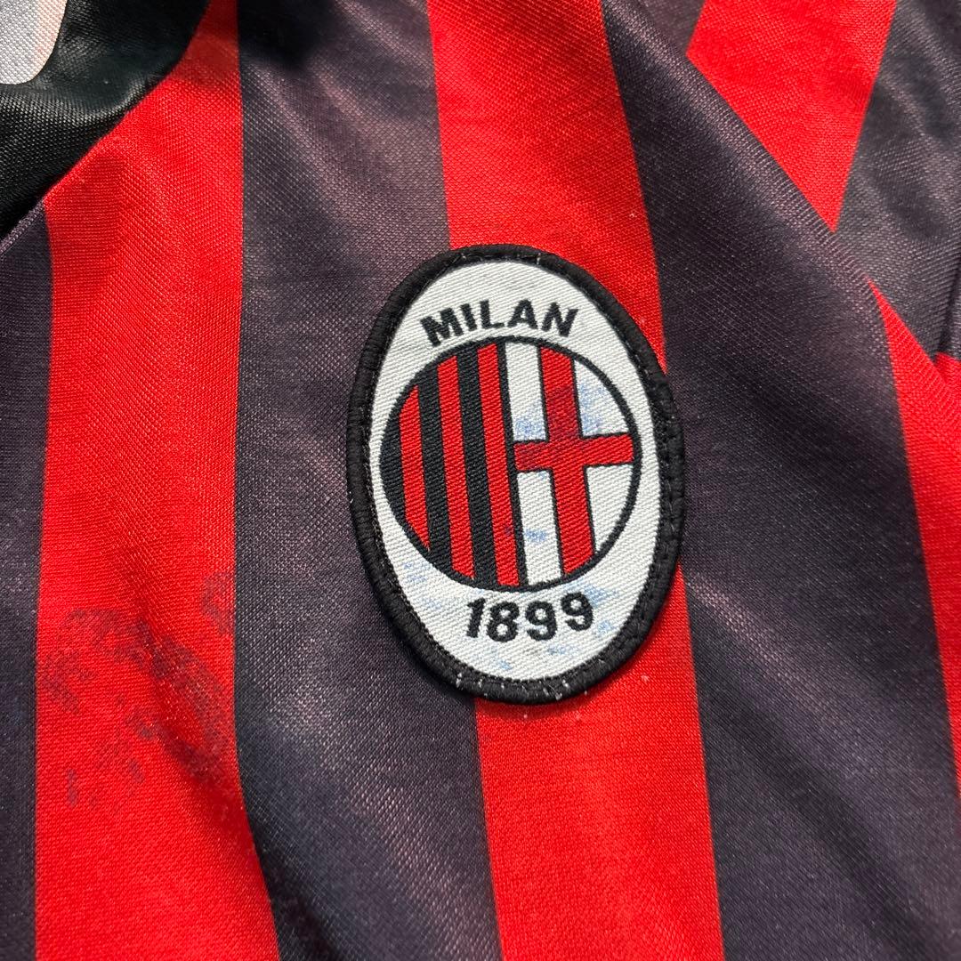 8SM1 ゲームシャツ　ストライプ柄　レプリカユニフォーム　ACミラン　古着