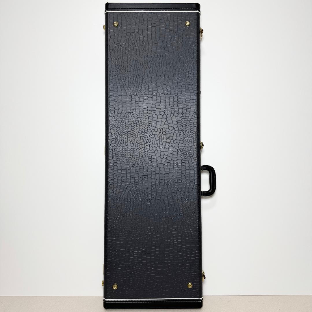 美品 History ワニ革風 エレキベース 用 ハードケース 鍵付
