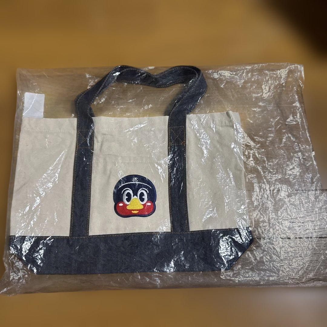 つば九郎　刺繍トートバッグ　サイン入り