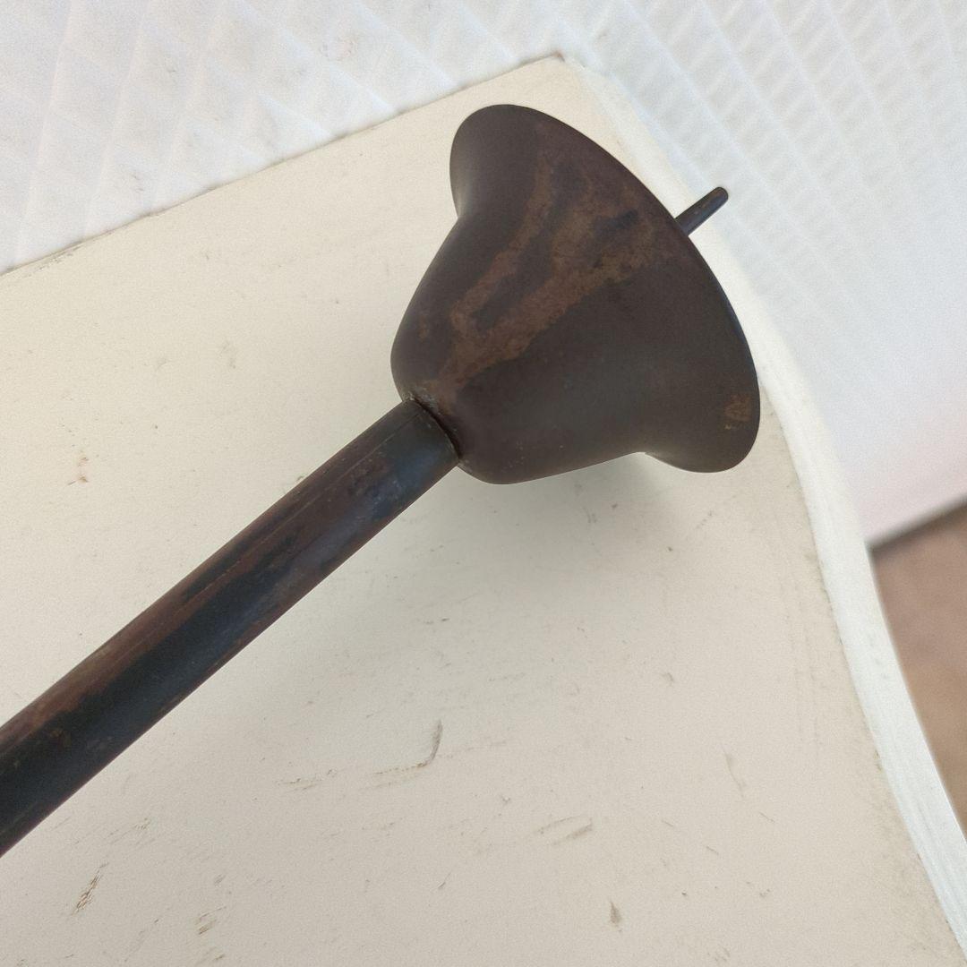 骨董 燭台 金属製 キャンドルスタンド オブジェ ろうそく立 シンプル