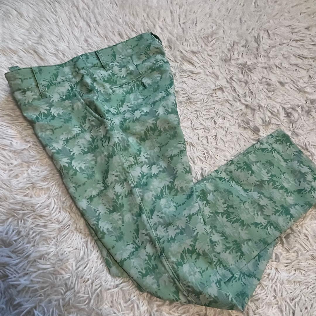 パーリーゲイツ　マスターバニーゴルフ　葉柄ゴルフパンツ レディース