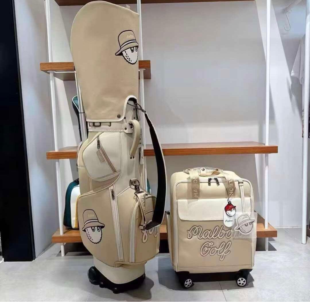 マルボンゴルフ Malbon キャディバッグ スーツケース 2点セット