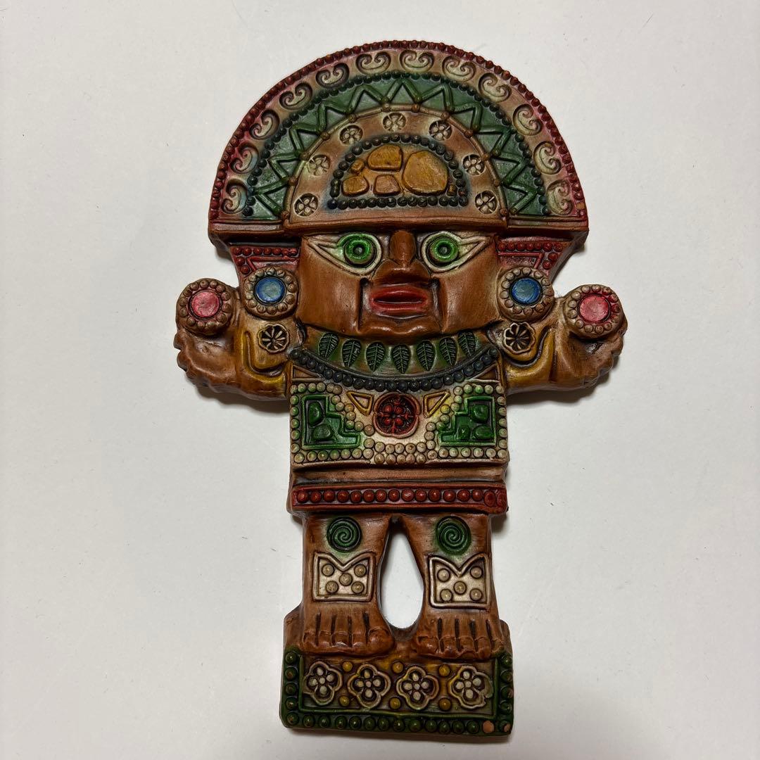 インカ 太陽神インティ 陶器 置物 スペイン民芸品