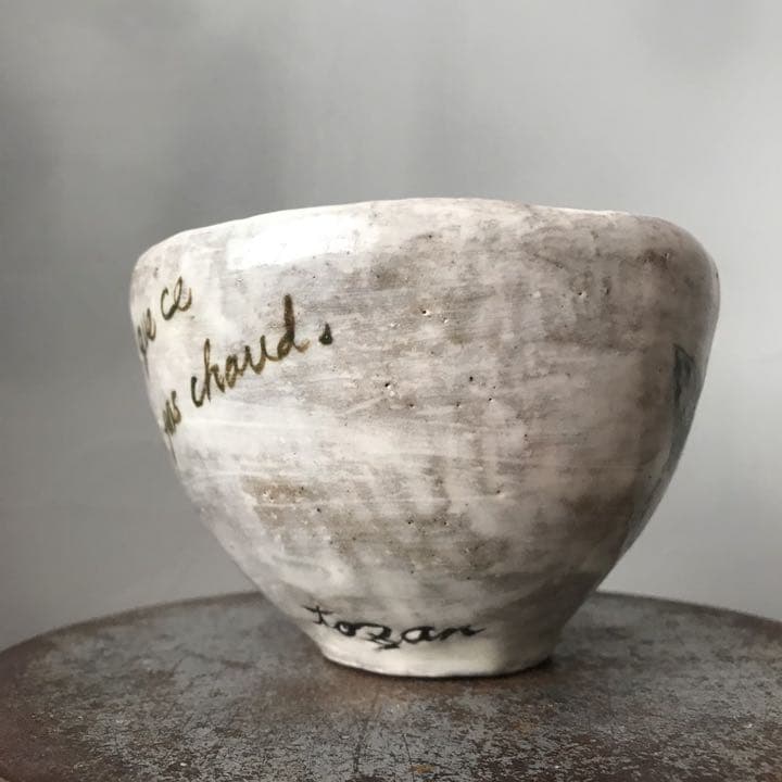 妻の作った 抹茶茶碗 カフェオレボウル 陶芸 猫舌に捧げる器 フランス風味