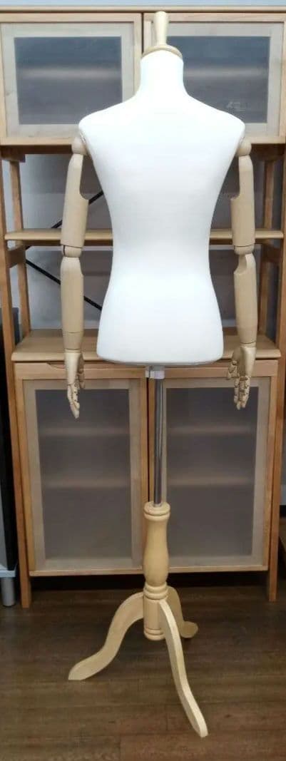 トルソー　マネキン　可動式プラスチック腕付き　レディース　布製ボディ