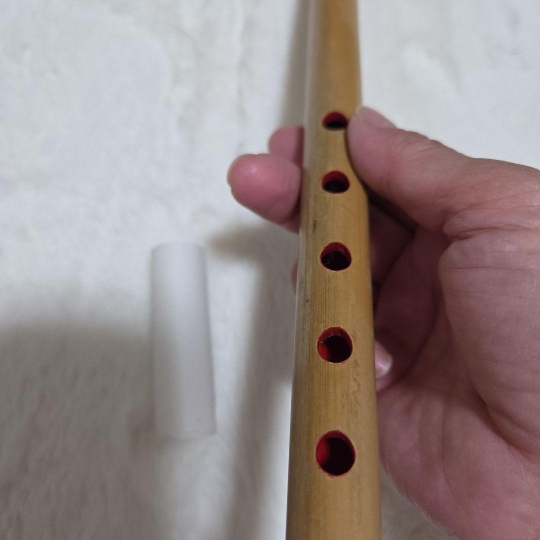 石見神楽を奏でる篠笛　父の手作り　石見地方伝統芸　 7穴 竹製 約102.5cm