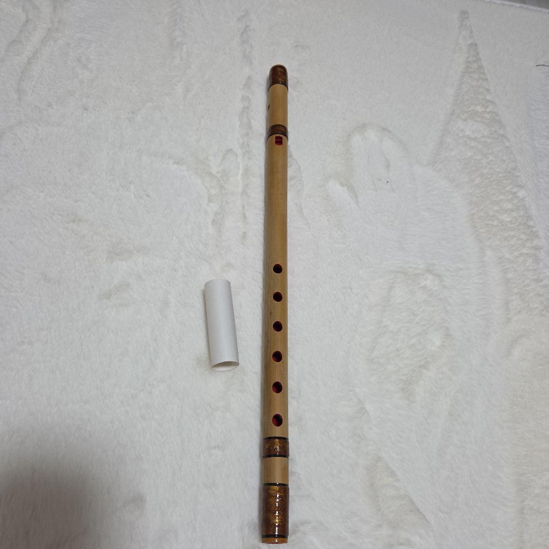 石見神楽を奏でる篠笛　父の手作り　石見地方伝統芸　 7穴 竹製 約102.5cm