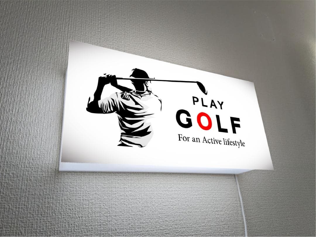 【オーダー無料】ゴルフ プレイ 壁掛け 照明 看板 置物 雑貨 ライトBOX