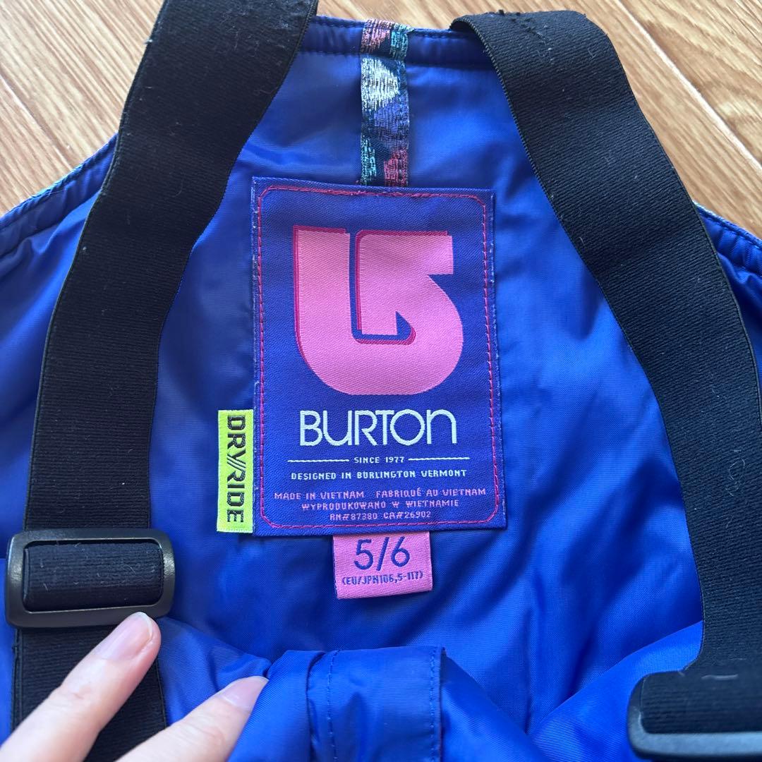 BURTON 子ども用 ピンク ドット柄 スノーウェア