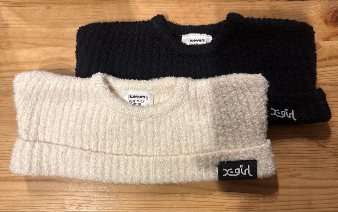 LOVOT ✖️X-girlねこみみニットキャップ(ホワイト&ブラック)