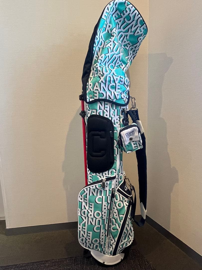 クランク　スタンド型キャディバッグ➕ボールポーチ(距離計入れ)➕フック付きタオル