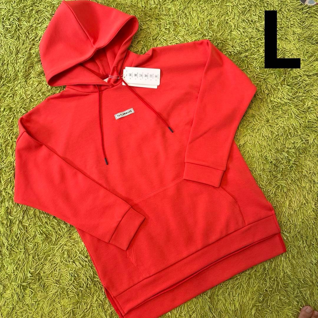 【TaylorMade】新品✨L フード付きロゴトレーナー　スリット付き　秋冬