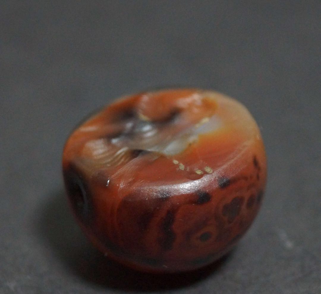 古代ギリシャ メノウ瑪瑙 刻『鷲』大玉印章 ドーム型シール 印材 提げ物 装飾品