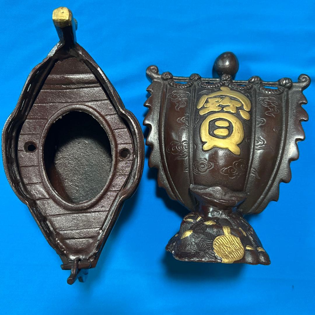 【HMZ719】高岡銅器　金属工芸品　宝船　置物　長期保管品
