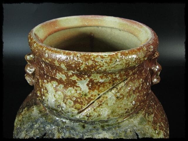 高橋 楽斎 破れ袋 信楽 水指 替塗蓋 茶道具 盛蓋 四方桟 共箱 上位品 g2