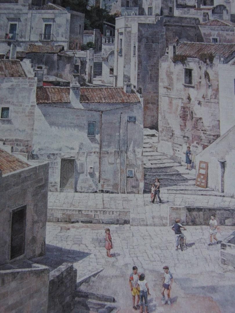 長谷川仂、【夏の陽射しの中で】、希少な額装用画集より