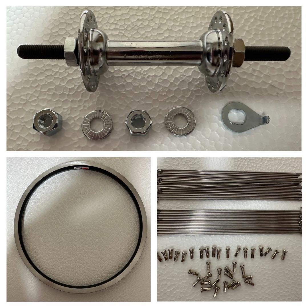 ヤマハPAS 20インチ純正部品使用による完全手組み前輪ホイル　②