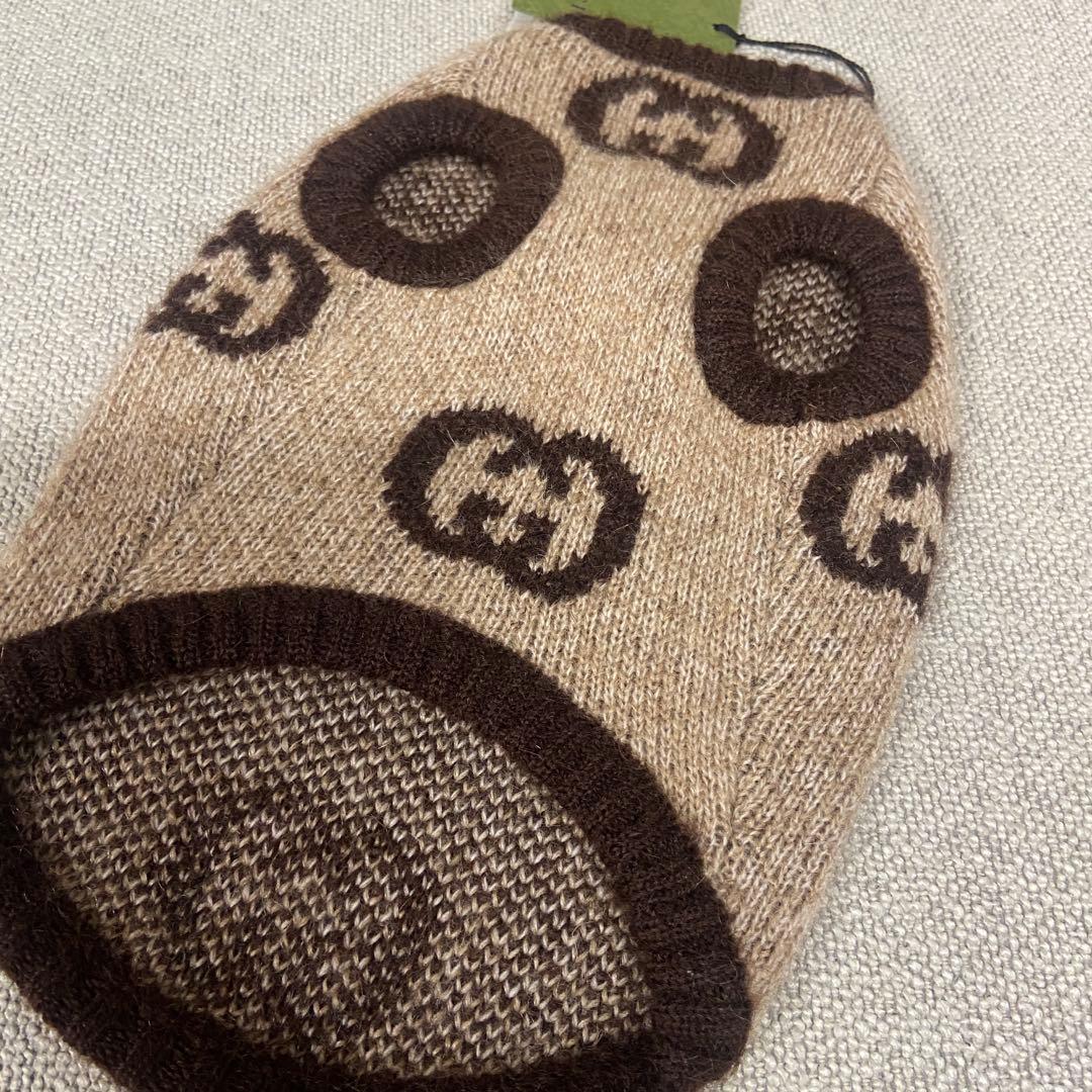 新品・未使用⭐️グッチ GGロゴ モヘア混 ドッグ セーター ニット　犬服