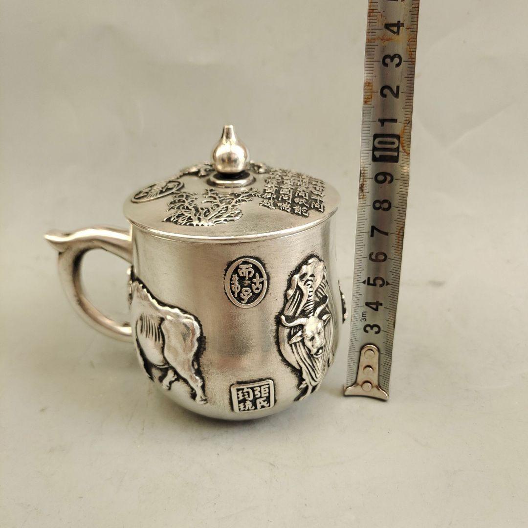 五牛豊登蓋碗 飲茶食器 中国茶器 煎茶道具 現代工芸品美術品 置物