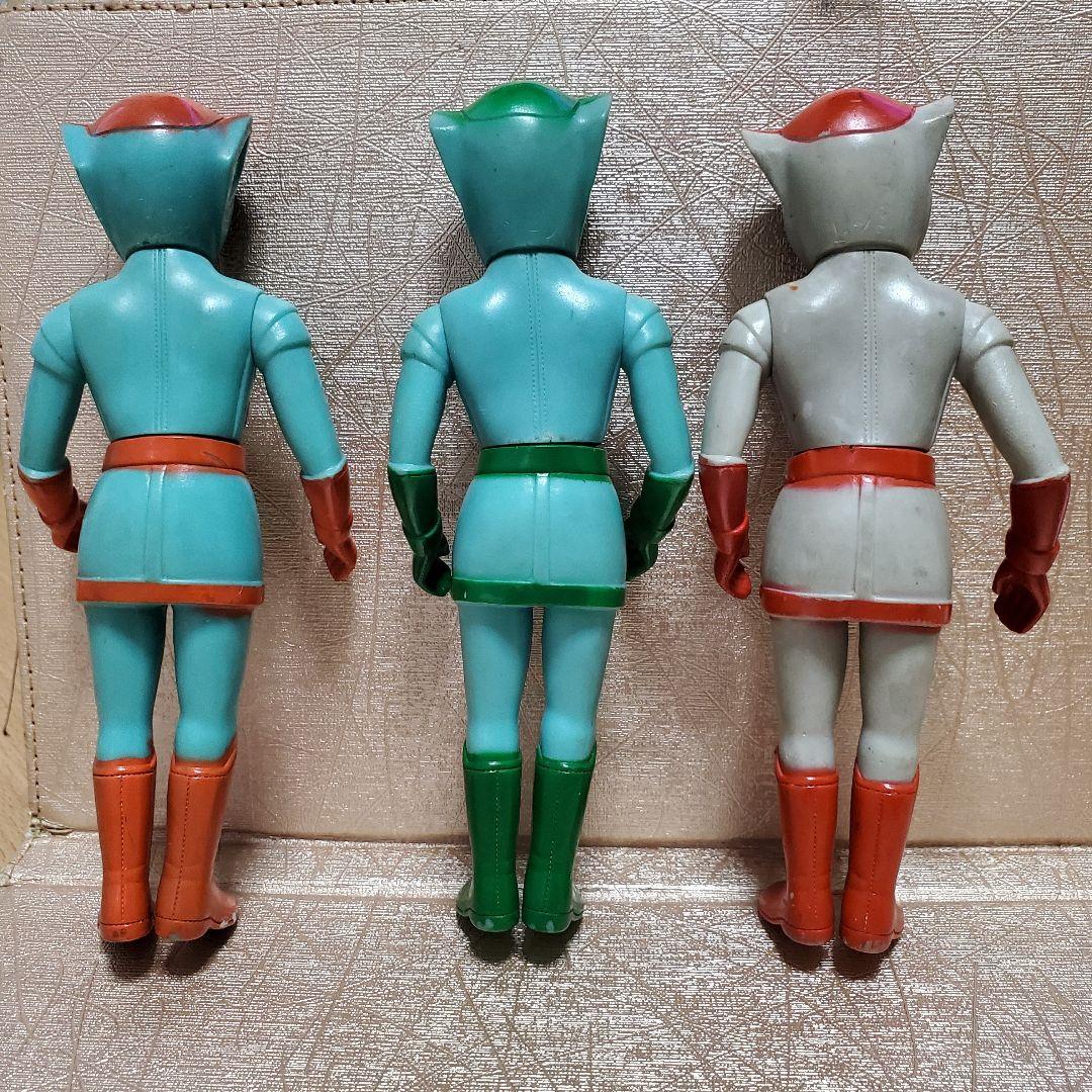 トリプルファイター ブルマァク ミドルソフビ 緑赤橙３体 当時モノ HG 付