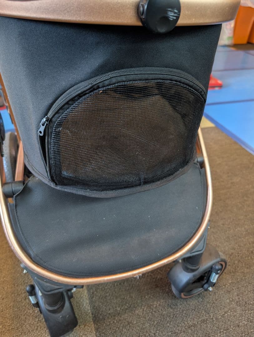 ペットカート ベージュ メッシュ窓付きSKISOPGO 型番aEEJ7t3gC