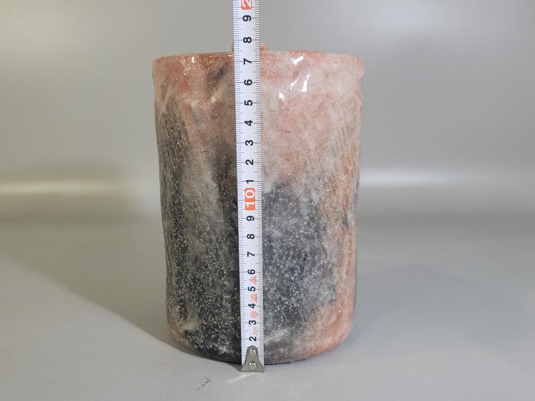 古美術 茶道 小川長楽造 赤楽 水指 在印 保証 DT156