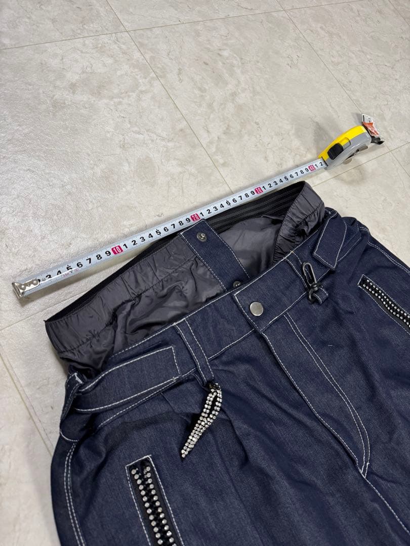 【ZEXスワロフスキー】⭐️激レア　上衣Ｍ・下L スノーボードウェアセット スカル