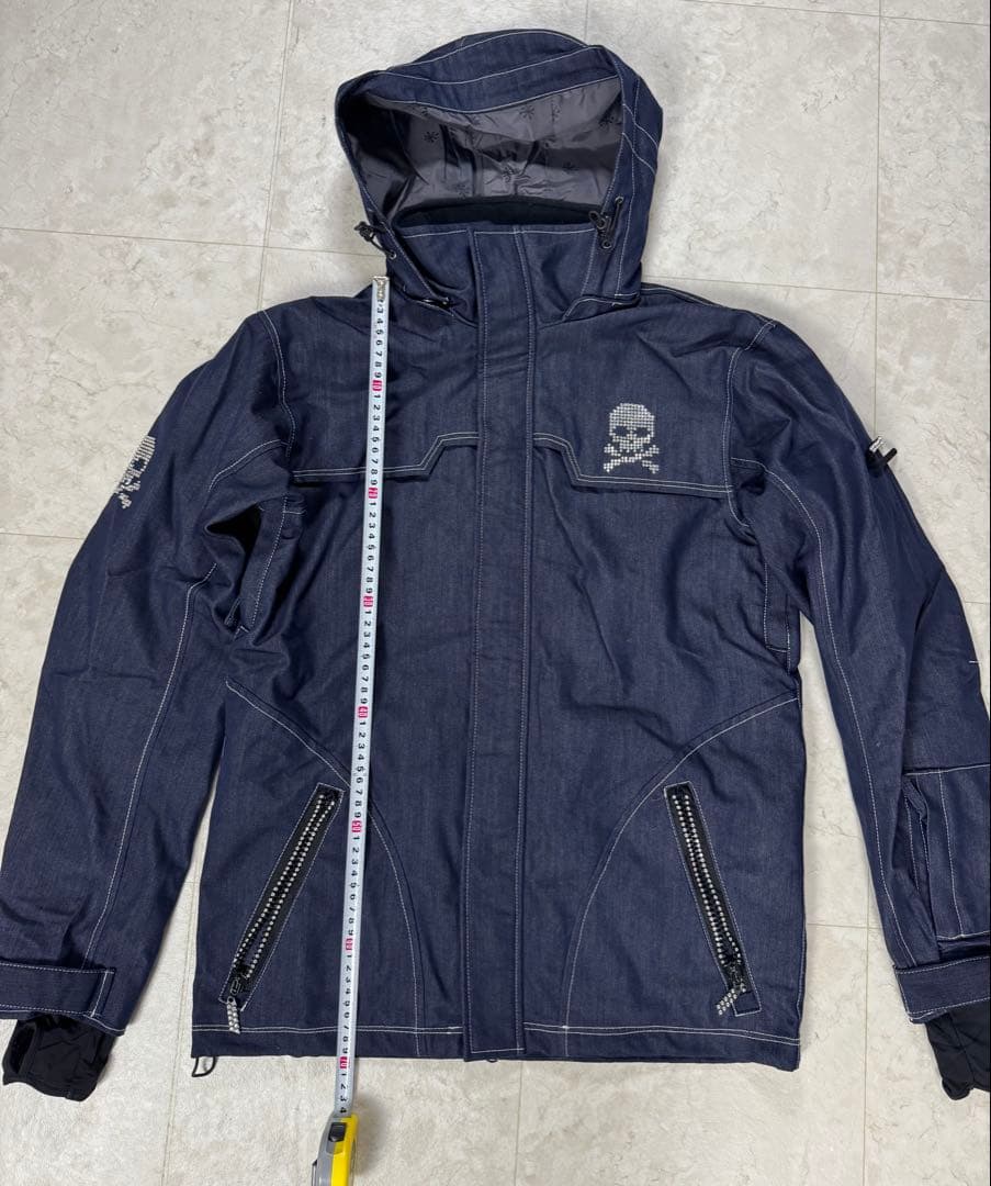 【ZEXスワロフスキー】⭐️激レア　上衣Ｍ・下L スノーボードウェアセット スカル